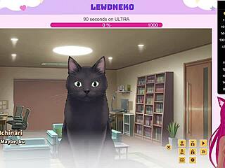 vtuber lewdneko gets naughty playing love cubed part 3 with big tits.