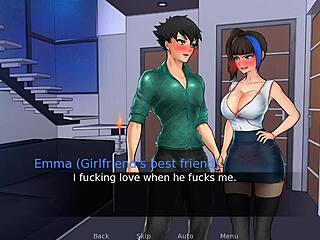 i'm confined with goddesses, serena and emma, their big tits... oops, brunette asses too