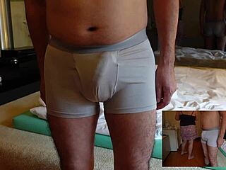 Hey, this femdom crushes my balls and slaps me hard!