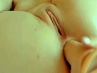 hot girl feels intense orgasm from solo dp masturbation