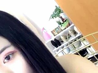 Hot girl handles massive cock in live stream show