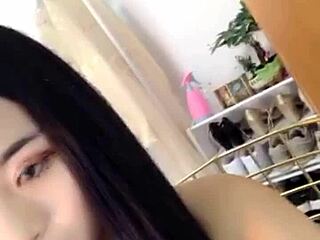 Hot girl handles massive cock in live stream show