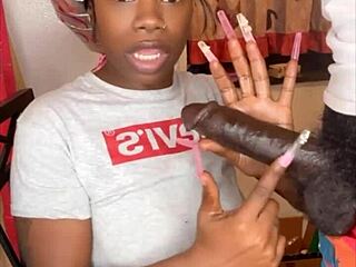 stepsister verbally sucks 11 inches of hard bbc