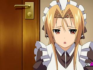 teen maid caught misbehaving, gets disciplined in wild hentai scene