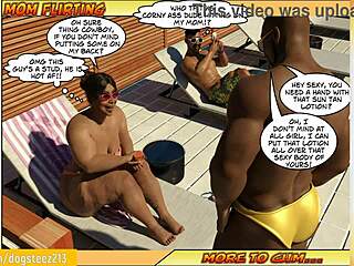 wow, check this big booty milf on 3d vacation adventure!