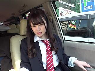 18-year-old japanese beauty rides after school. her soft skin excites me.