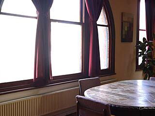 this australian blonde teases solo, fingering her ass in afternoon delight.