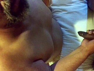 Lesbian Woman Sucks on a Black Shemale's Massive Cock in Passionate Blowjob