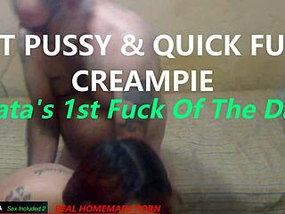 uhh, eat pussy and quick fuck... gatas first of the day!