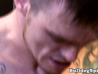 Dominant Top Drills Sub's Tattooed Ass With Monster Cock