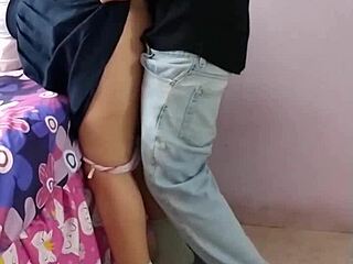 convinced a pretty colombian girl to participate for money, she's shy but expressive in homemade amateur video.