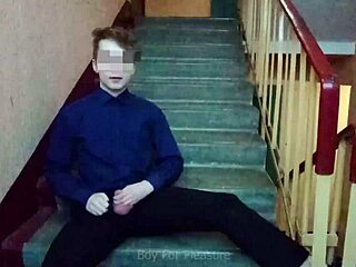 bisexual bodybuilder jerks off outdoors after school