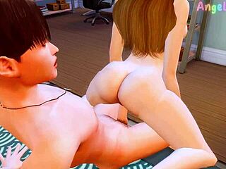 Perverted stepsister seduces stepbrother with pussy play. Then he drills her hard for taboo anal in hentai Sims 4!