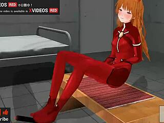 Uncensored hentai asuka gives footjob and jerk instructions