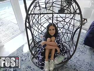 Petite babe Naomi Woods tries hiding but gets caught by Jmac's monster cock