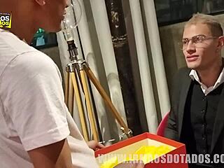 secret santa game turned into wild orgy backstage