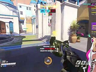 Vtuber Lewdneko Plays Overwatch and Gets Spanked in Anime Fun