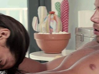 Hot Spanish Babe Penelope Cum Fucks and Gets Sprayed with Jizz!