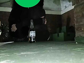 hey, check out this crossdresser with a small woman in the garden