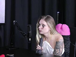 Naty Varga, Blonde Slut, Demonstrates Intense Handjob Techniques Before Sucking Dick