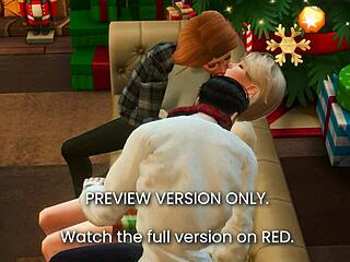 Sensual 3d hentai under mistletoe