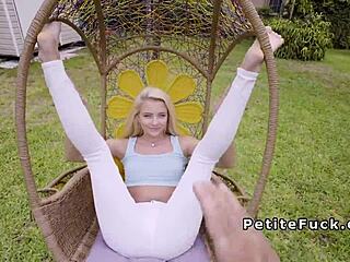 small tittied blonde teen 18+ spinner bangs hard. pov action with monster cock is wild!