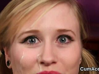 unusual stunner gets cum load on face, gulpin’ all the jizz, oh man, i can’t even…