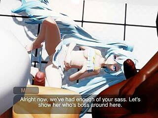 Miku gets wet and teases by the pool in part 1