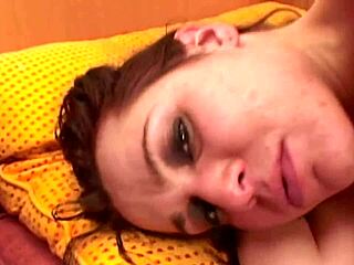 i watch this experienced brunette handle three cocks in group action