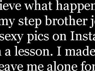 MysteriousKathy POV: Caught stepbrother jerking to photos, made him screw me