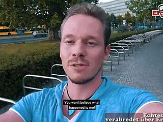 Regular German Guy Meets Brunette Spanish Pornstar Teen for a Quick Public Bang