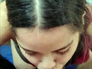 Gostosa Sucks Monster Cock Before Riding Ft White Moon