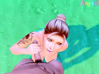 Family taboo unfolds as husband roughly takes cheating wife in hentai Sims 4