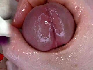 Super Close-Up Glans Urethral Games with Dilator in Amateur Play