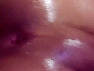 Watch this tight shemale handle an 11 inch dildo in POV anal play