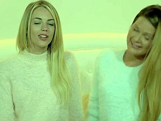 wanna see blondes abby cross and blake eden lick tight pussies?