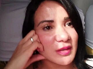 brunette masturbating in public bus outdoor scene