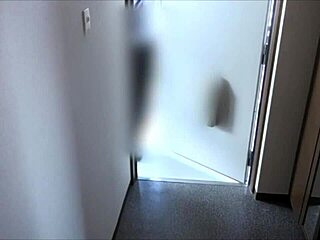 newlywed perverted couple can't hold back at the entrance