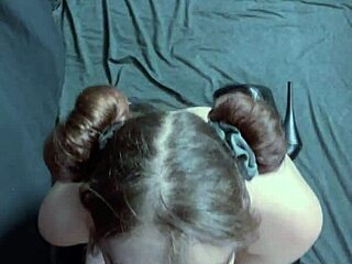 Pov your goth girlfriend kneels for huge cock sucking and massive facial cum