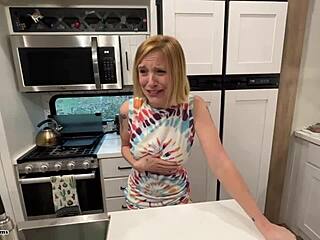 stepmom's cruel trick to dominate her stepson with jane cane