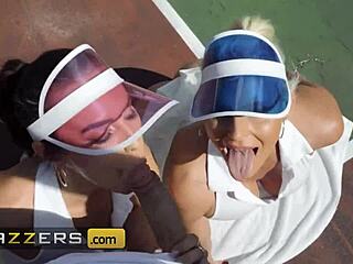 Phoenix Marie and Kelsi Monroe Battle for Tennis Coach’s Hard Cock in Threesome