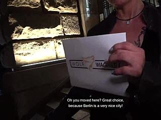 Tattooed milf picks up and fucks young 18+ guy on first date with cumshot.