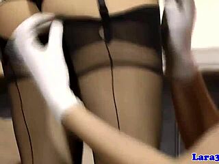 stockings milf dives into glamour lesbian pussylicking with european babe