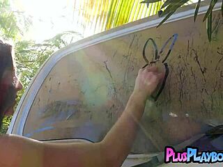 Natural Small 18+ Tits Teen Model Elena Generi Strips Outdoors