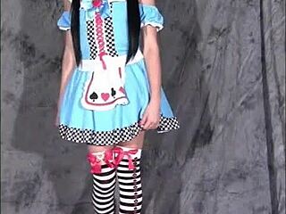 Raven Rae's Costume Strip Tease With Ripped Clothes