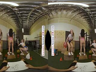 naughty america girls surprise trainer with group fun 😏