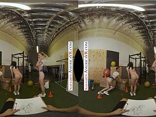 naughty america girls surprise trainer with group fun 😏