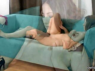 Arousing Sweetie Rubs Pink Pussy Until She Reaches Climax