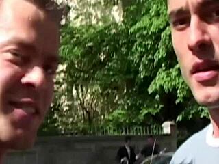 brunette dives into intense threesome action with a group of horny partners