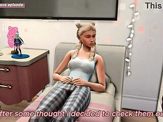 Lovely night with stepsister turns rough, fucking her tight pussy in Sims 4 animation 😈